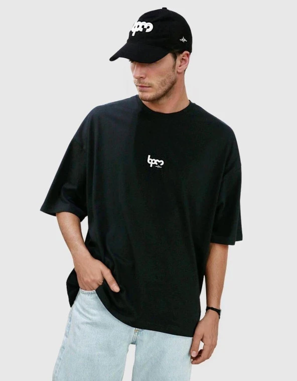 BPM Design Hero Oversize Tişört Siyah