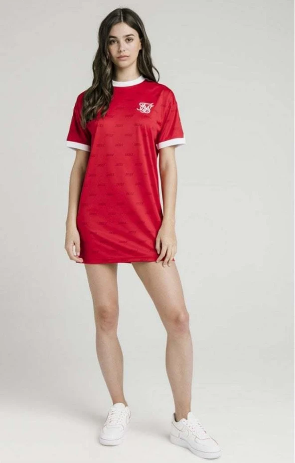 SikSilk Shadow Silk Dress – Red - 3