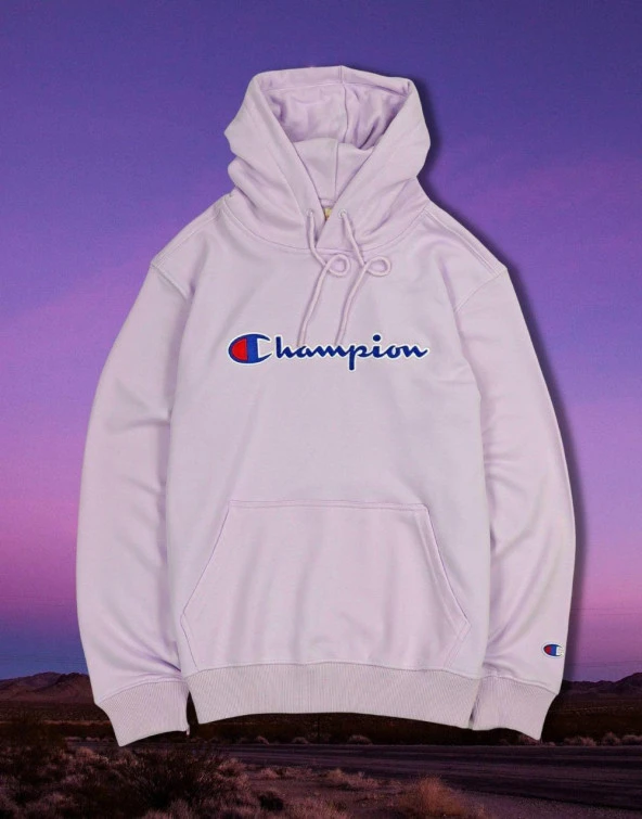 Champion Regular Kapüşonlu Sweatshirt Lila