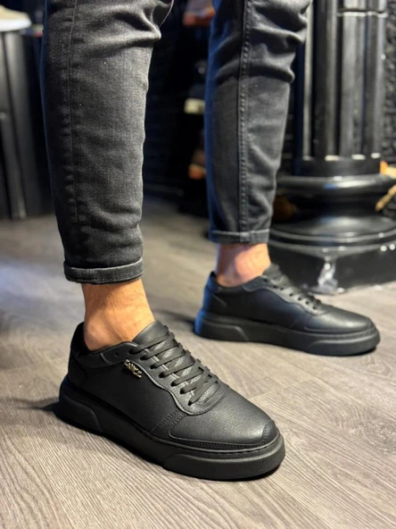 Günlük Ayakkabı 222 Siyah (Siyah Taban) - Resim 4