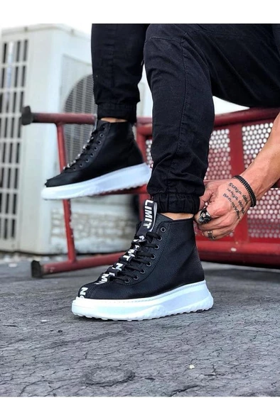 WG03 Siyah Casual Erkek Yarım Bilek Bot