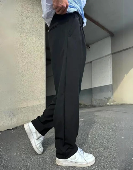 Baggy Fit Kumaş Pantolon - 3