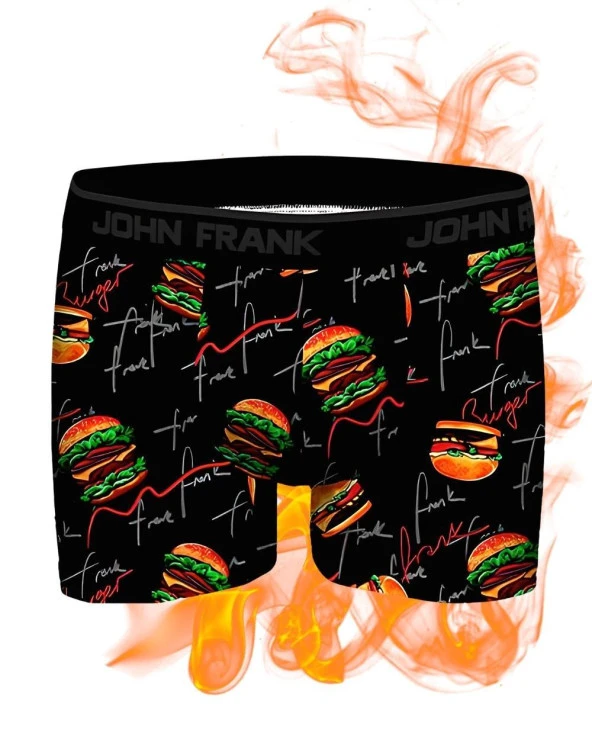 John Frank Dijital Erkek Boxer Hot Burger - 2