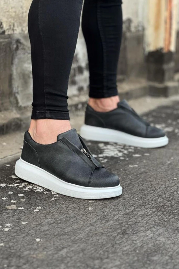 WG010 Gri Cilt Erkek Casual Ayakkabı ürün görseli