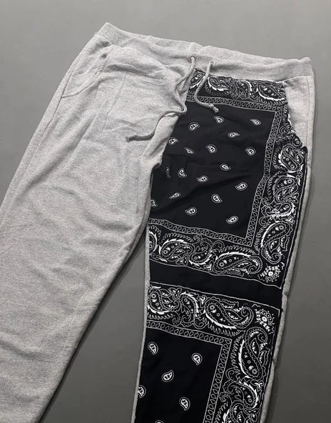 Premium Patchwork Unisex Eşofman Altı - 2