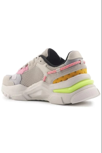 US POLO ASSN VINCENT BEJ PEMBE SARI SNEAKER - Resim 2