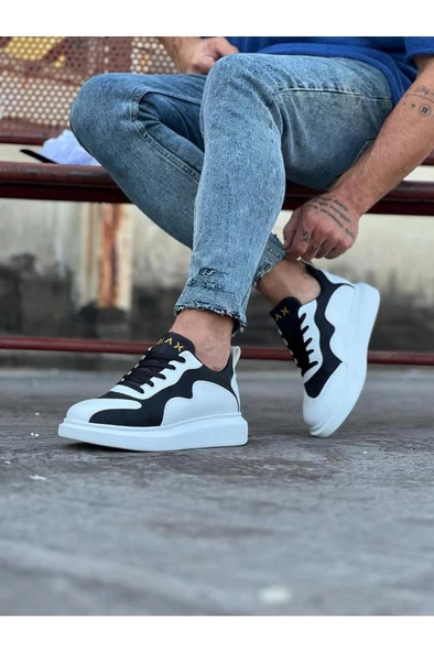 WG301 Beyaz Siyah Erkek Casual Ayakkabı - Resim 3