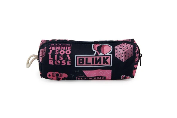 Blackpink K-Pop Desenli Kalemlik Fermuarlı Makyaj Çantası - 4