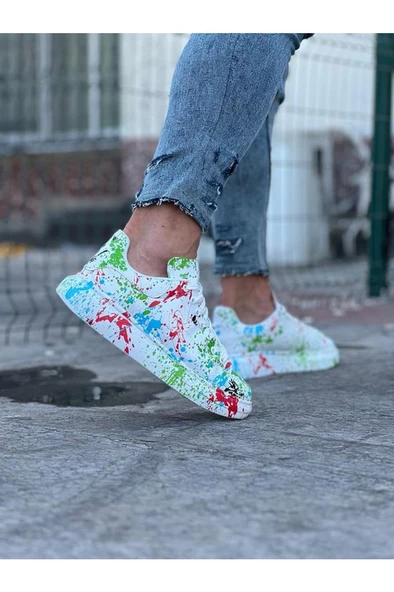 Yeşil Boyalı Erkek Casual Ayakkabı WG501 - Resim 2