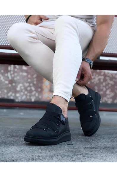 Kömür Erkek Yüksek Taban  Ayakkabı WG033 - Resim 2