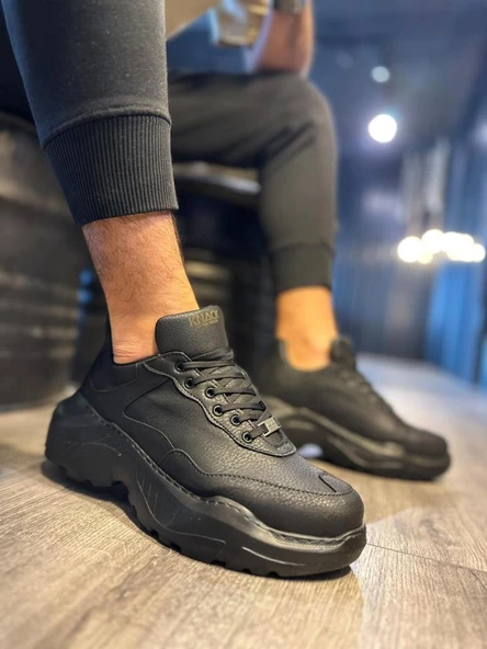 Yüksek Taban Günlük Ayakkabı N75 Siyah (Siyah Taban) ürün görseli