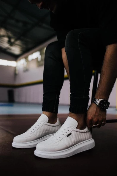 Yüksek Taban Günlük Ayakkabı 042 Beyaz - Resim 5