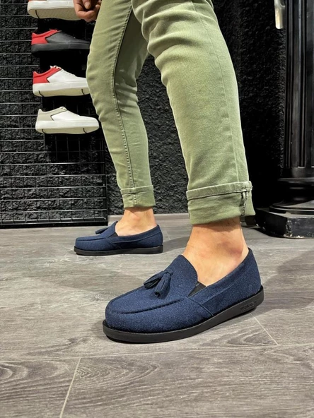 Loafer Erkek Ayakkabı 007 Mavi - 3