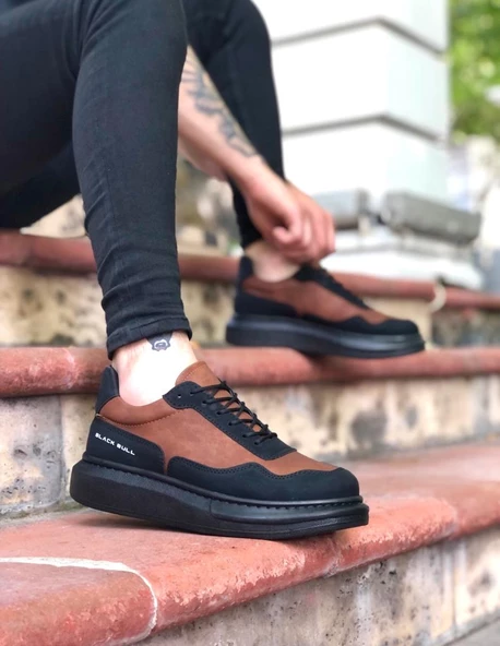 BA0238 BOA Yüksek Taban Taba Siyah Bağcıklı Erkek Ayakkabı - Resim 2