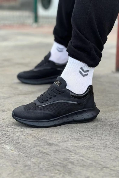 WG062 Kömür Triko Erkek Spor Ayakkabı - Resim 2