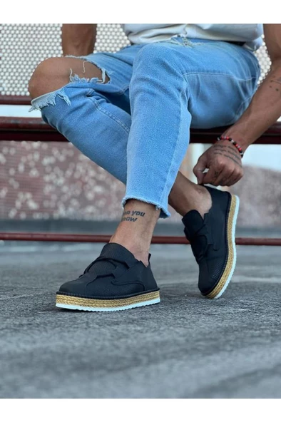 WG015 Siyah Erkek Casual Ayakkabı - Resim 2