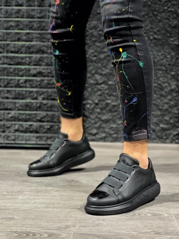 Sneakers Ayakkabı 888 Siyah (Siyah Taban)