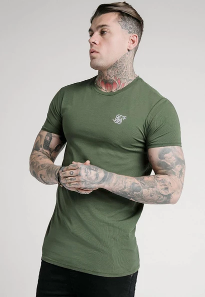 SikSilk Gym Tee Erkek Basic Tişört Haki