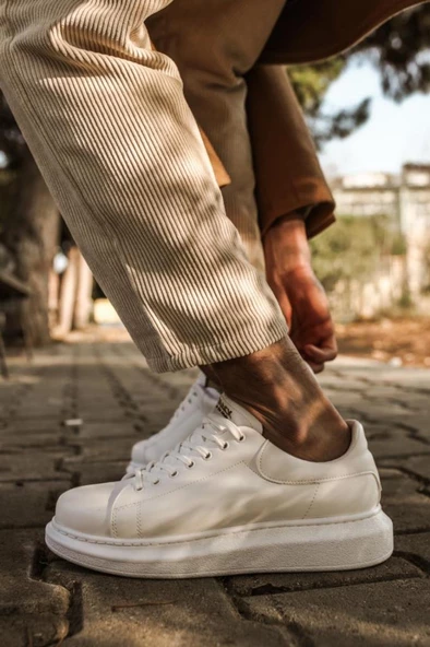 Yüksek Taban Günlük Ayakkabı 044 Beyaz - Resim 5