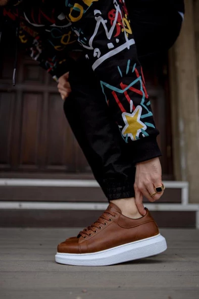 Yüksek Taban Günlük Ayakkabı 044 Taba - Resim 5