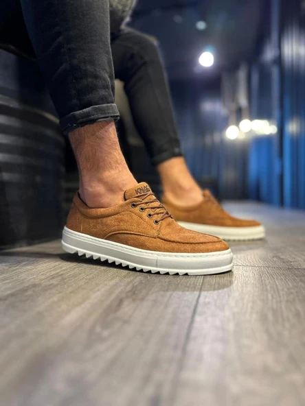 Günlük Ayakkabı T12 Taba Süet - Resim 3