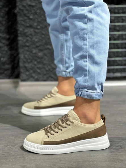 Sneakers Ayakkabı 010 Vizon Süet - Resim 4