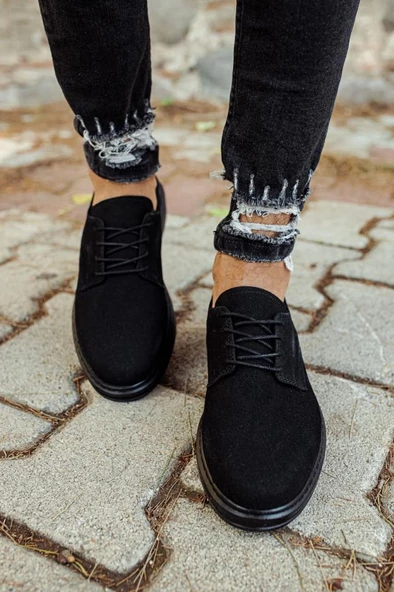 CH003 Süet ST Erkek Ayakkabı SİYAH - Resim 2