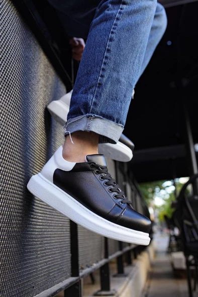 CH256 BT  Erkek Ayakkabı SİYAH / BEYAZ - Resim 4