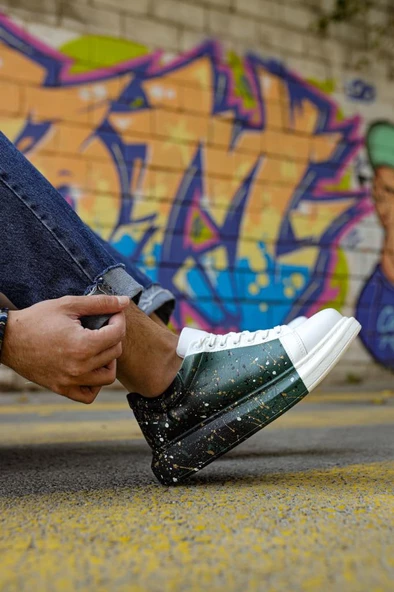 CH254 BT Erkek Ayakkabı 437 BEYAZ / YEŞİL / SİYAH - Resim 2