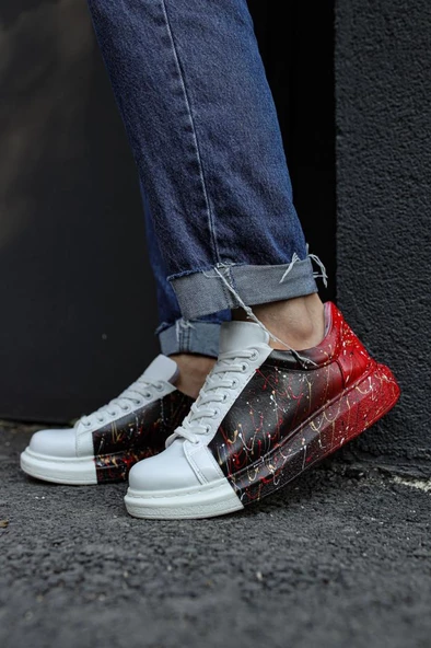 CH254 BT Erkek Ayakkabı 415 SİYAH / KIRMIZI PÜSKÜRTME ürün görseli