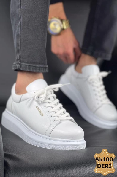 CH257 BT Hakiki Deri Erkek Ayakkabı BEYAZ ürün görseli