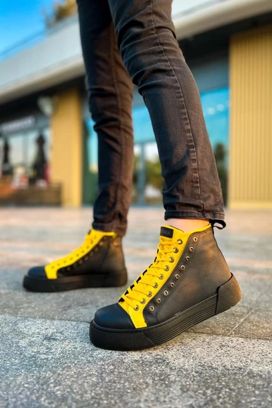 CH167 ST Erkek Bot SİYAH - SARI - Resim 2