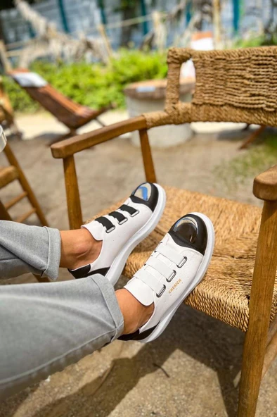 CH251 Garni BT Erkek Ayakkabı BEYAZ/SİYAH - Resim 6