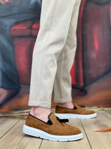 BA0005 Bağcıksız Yüksek Taban Klasik Püsküllü Corcik Erkek Ayakkabı - Resim 2