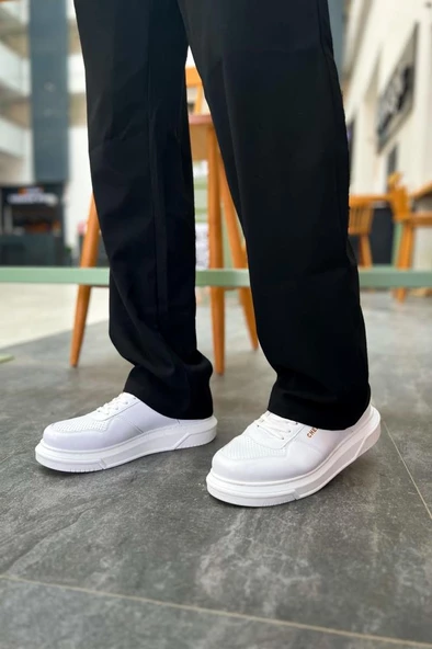 CH075 İpekyol Beyaz Taban Erkek Ayakkabı BEYAZ - Resim 4