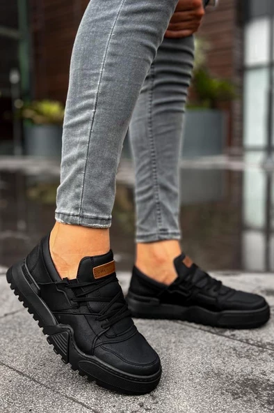 CH067 SST Erkek Ayakkabı SİYAH/SİYAH - Resim 4