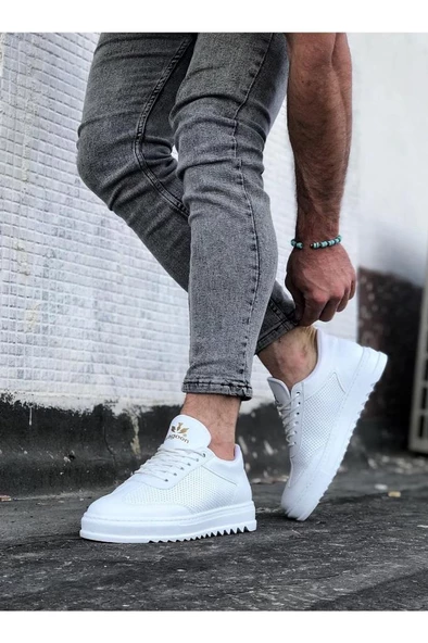 WG022 Beyaz Erkek Casual Ayakkabı - Resim 3