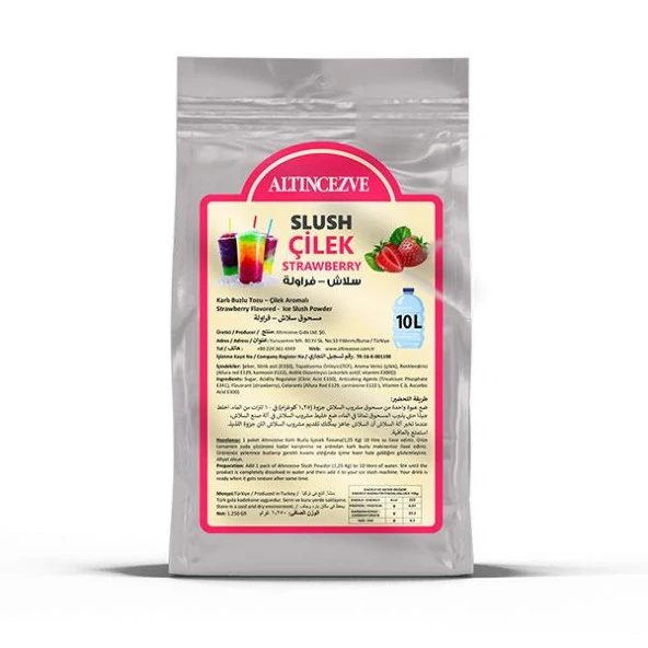 Altıncezve Ice Slush Karlı Buzlu Karlama Tozu | Çilek 1.250 Gr - 10 L