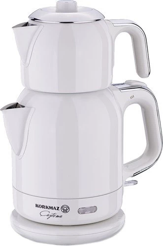 Korkmaz Çaytema Elekt. Çaydanlık VanilyaKrom 1.7 lt