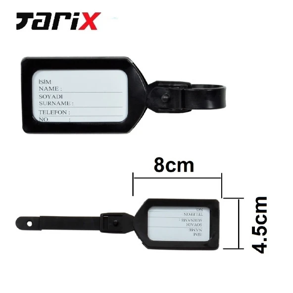 tarix 2 adet Turuncu Valiz kemeri + 1 adet Siyah valiz etiketi - 4