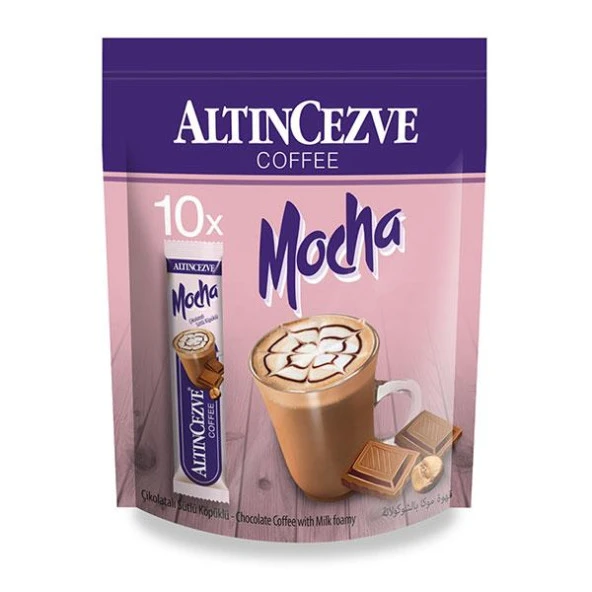 Altıncezve 3ü1 Arada | Üçü bir arada Mocha Çikolatalı 10′ lu Paket (Tek İçimlik) -17 Gr x 10 Adet