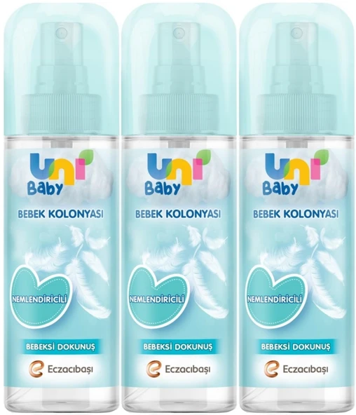 Uni Baby Bebek Kolonyası 150ML Nemlendiricili/Bebeksi Dokunuş (3 Lü Set)
