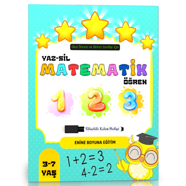 YAZ-SİL Matematik Öğren (Silinebilir Kalem Hediye)