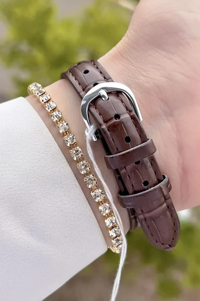 Casio CSISTE40 Kasası Gümüş Kordonu Kahverengi Renk Hediye Paketli Kadın Kol Saati - 5