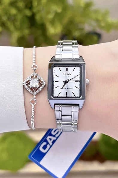 Casio CSISTE37 Kadranı ve Kordonu Gümüş Renk Hediye Paketli Kadın Kol Saati - 3