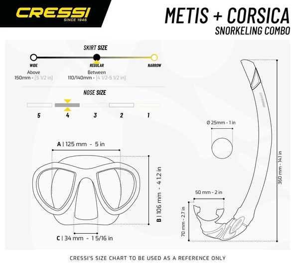 Cressi Metis Maske - Corsica Şnorkel Set - 9
