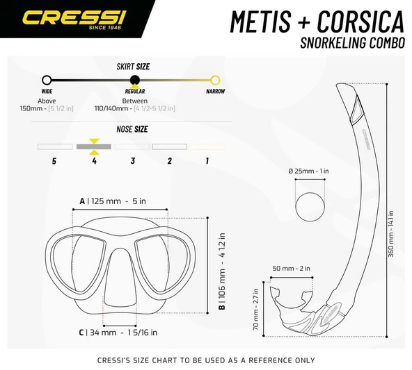 Cressi Metis Maske - Corsica Şnorkel Set - 11