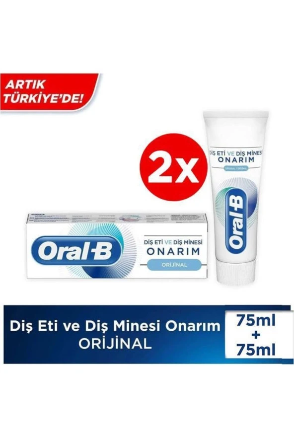 Orijinal Diş Eti Ve Minesi Onarım Diş Macunu 75 Ml X2