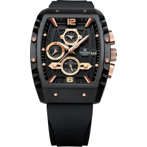 Naviforce Analog Siyah Silikon Kordon Kol Saati
