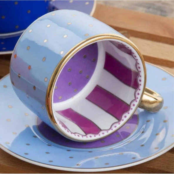 Kosova Puantiye Bone China 6 Kişilik Fincan Takımı FNC-07 - 3
